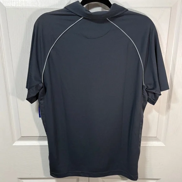 ALO Yoga Men's Dark Gray Polo Shirt - Picture 3 of 8